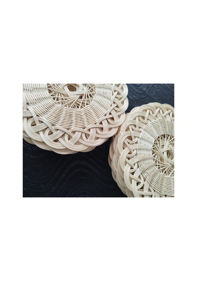 6 Adet %100 Doğal El Yapımı Rattan Supla & Duvar Süsü 1. Sınıf, Dekoratif, Yüksek Kalite