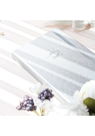 A5 Bullet Journal Noktalı Defter 140 Gr. 80 Yaprak Silver Glow