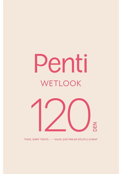 Penti Siyah Wet Look Külotlu Çorap-Pentilicious