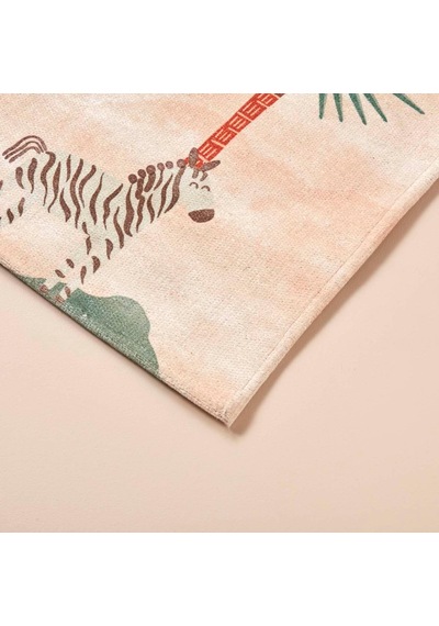 Bella Maıson Safari Kids Hayvan Baskılı%100 Polyester Kilim, Somon, 80x150 Cm Genel