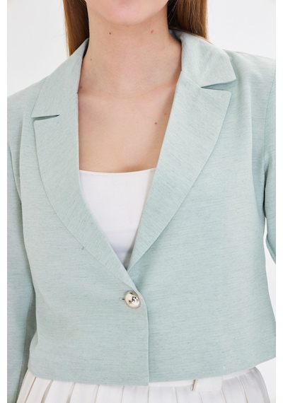Armonika Kadın Mint Tek Düğmeli Crop Ceket Arm-23y001064