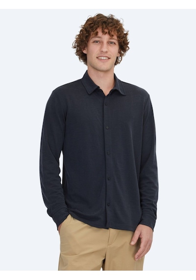 Siyah Düz Regular Fit Casual Gömlek Siyah