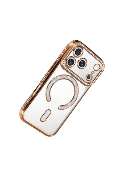 Joko - 893 - Apple iPhone Uyumlu 17 Pro Joke Simli Magneticsafe Kılıf - Csmo-tex - - Turuncu
