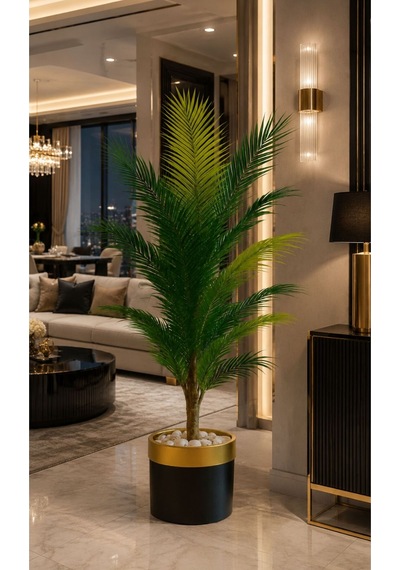 Yapay Ağaç Areka Palmiyesi 150 Cm Lux Saksı Dahıldır Yeşil