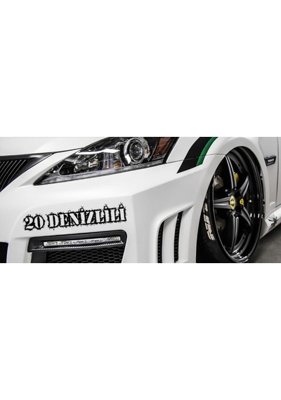 Denizli 20 Plaka Araba Oto Sticker Yapıştırma 2 Adet