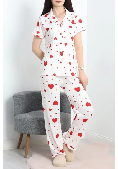 Seka Store Seka Pegasus Fırfırlı Düğmeli Pijama Takımı Kırmızıkalp - 671.1287. Çok Renkli Seka Store Seka Pegasus Fırfırlı Düğmeli Pijama Takımı Kırmızıkalp - 671.1287. Çok Renkli