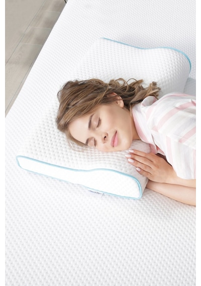 Viscofoam Yüksek Boyun Destekli Ortopedik Yastık Visco Yastık 58x39x12-8.5cm