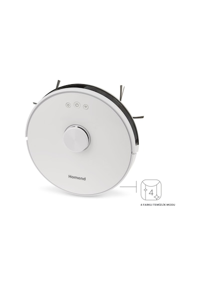 Homend Alex Laser 1281H Lazer Akıllı Robot Süpürge Beyaz 2in1 Moplu Haritalamalı