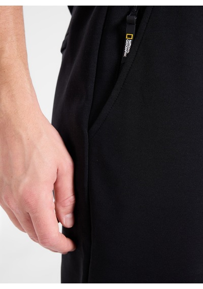 National Geographic N6wm-ea4120 Siyah Erkek Relaxed Yan Cep Fermuarlı Süprem Sweatpant