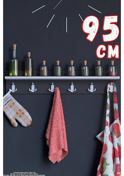 Kedi 18 Kancalı Mutfak Askısı 3'lü Set 81,4x19 Cm - Şık Tasarım, Çok Amaçlı Düzenleyici Ve Yer Tasarrufu Gri Kedi 18 Kancalı Mutfak Askısı 3'lü Set 81,4x19 Cm - Şık Tasarım, Çok Amaçlı Düzenleyici Ve Yer Tasarrufu Gri