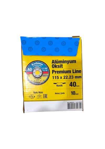 Karbosan Premium Line Flap Disk Zımpara 10 Adet 40 Kum 115 X 22.23 Mm