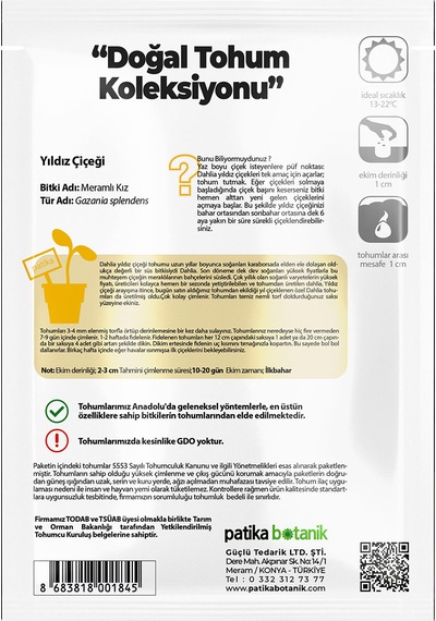 30 Adet Yıldız Çiçek Tohumu Dahlia Pinnata 1