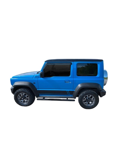 D-max 2 Kapı 2002-2012 Uyumlu Krom 70lik Yan Basamak Tubular C Modeli Siyah