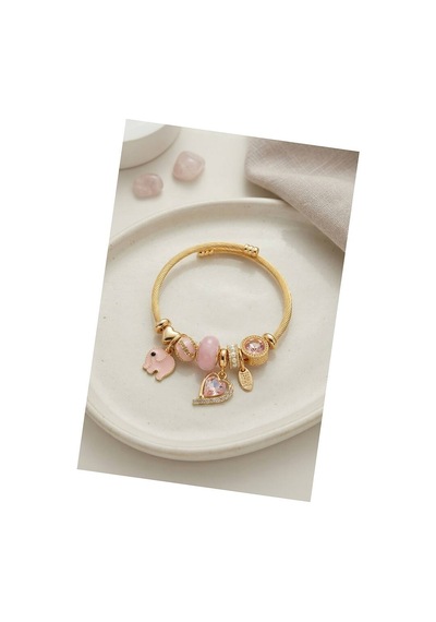 Ve Fil Model Pembe Charmlı Bileklik Tj-bb8748 Evimdeyokyok