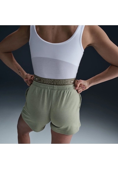 Nike Chill French Terry 4" Short Kadın Boxer Detaylı Şort-sportxstore Yeşil