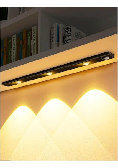 Hareket Sensörlü Ledli Gece Lambası, Parlaklık Ayarı Yapılabilir, 3000k-6000k, 3 Mod, Kablosuz, Diğer 08874303