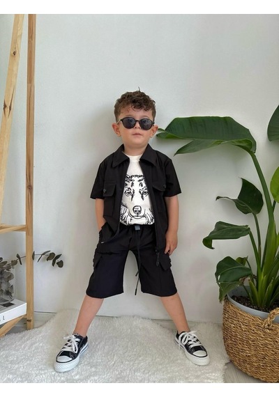 Minaz Baby Siyah Erkek Çocuk Takım Siyah