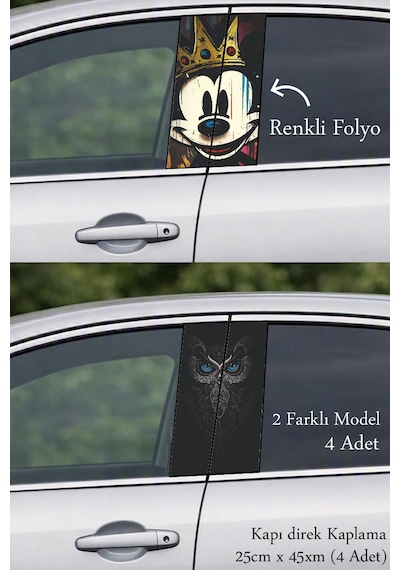 Modern Görünüm Dokunuşu Kapı Direk Folyo Sticker Etiket