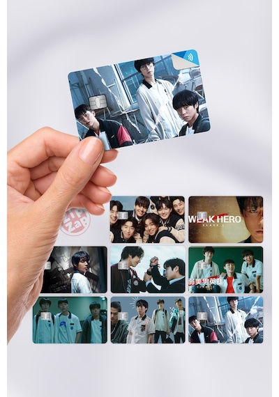 Weak Hero Class - K Drama Dizi Kart Kaplama Yapışkanlı Folyo Sticker 8 Adet Çok Renkli