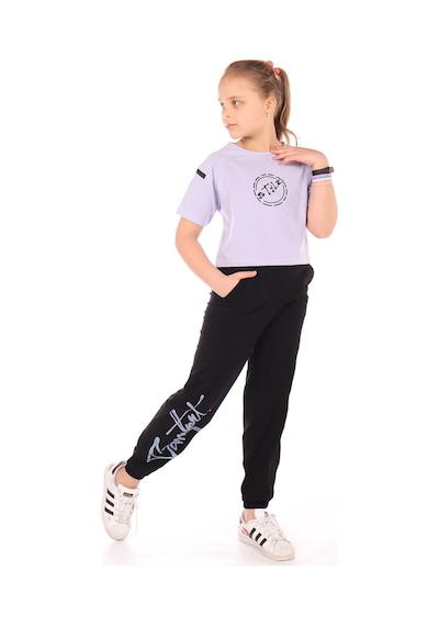 Toontoy Kids Toontoy Kız Çocuk Style Baskılı Eşofman Takım Mavi