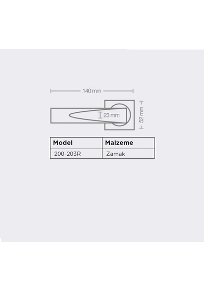 Sese Duru Modeli Rozetli Oda Kapı Kolu Inox Renk 200-203r-01-53