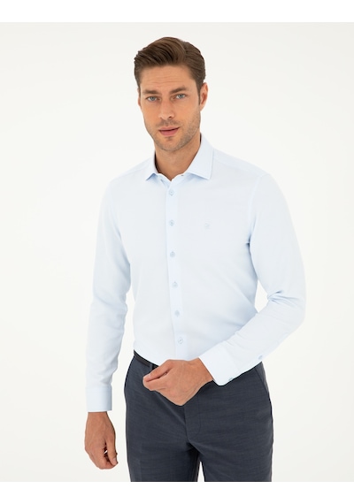 Pierre Cardin Erkek Açık Mavi Gömlek Desenli 50282965-vr003 Açik Mavi