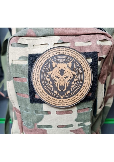 Seyhan Askeri Malzeme Tanrı Türkü Korusun - Türk Irkı Sağ Olsun -bozkurt - Deri Peç - Arma - Wolf Leather Patch Diğer