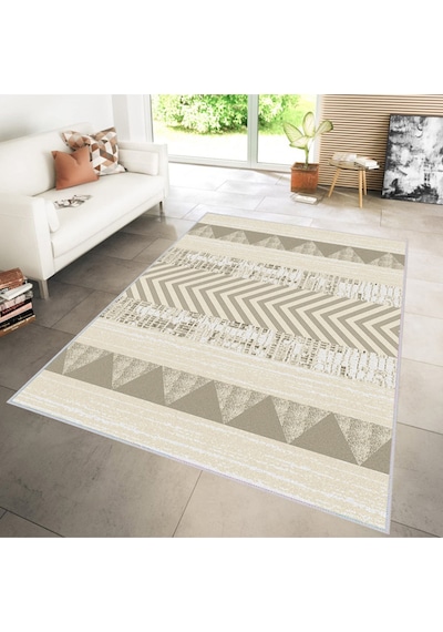 Rovigo Home Dijital Baskı Yıkanabilir Kaymaz Taban Salon Halısı RVG0174-SD850 Çok Renkli