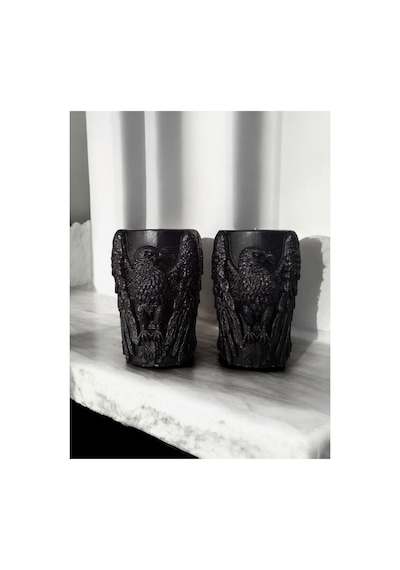 Beşiktaş Kartal Mum 2 Li 8x6 Cm Siyah