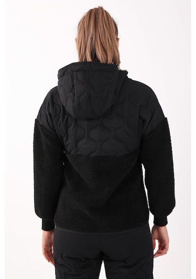 Maraton Sportswear Comfort Kadın Kapşonlu Uzun Kol Outdoor Siyah-siyah Sweatshirt 21441-siyah-siyah