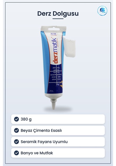 Derz Dolgusu Beyaz Çimento Esaslı 380 G Seramik Fayans Banyo Mutf