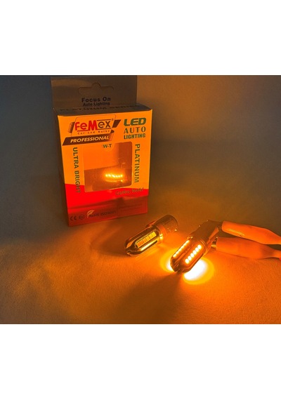 Femex Platinum P21w Turuncu Non-direction 1156 Tek Duy Led Ampul 3030chip 24smd