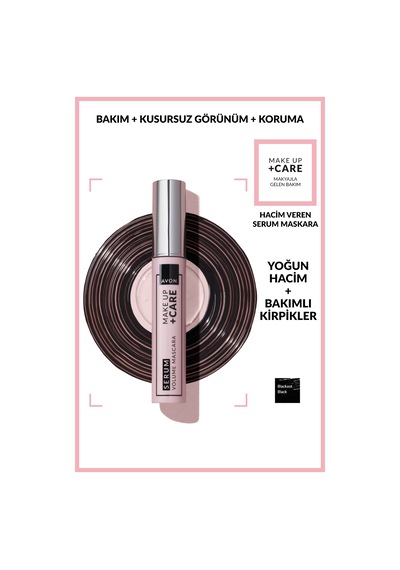 Make Up +care Serum Volume Maskara - Blackest Black Diğer