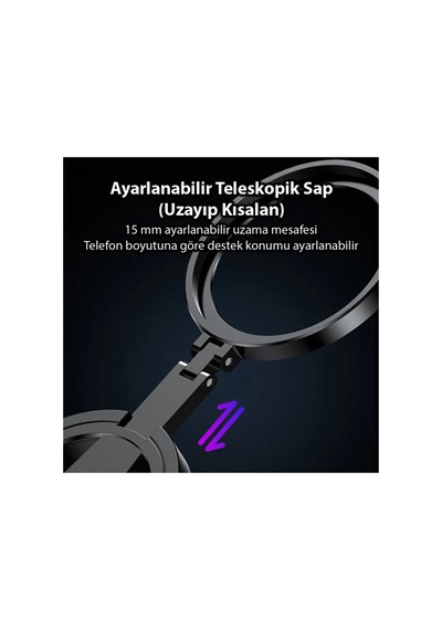 Xmlbytr Ally Magsafe Uyumlu Manyetik 52mm Cpl Polarize Telefon Kamera Lens Filtresi Yansıma Önleyic Siyah