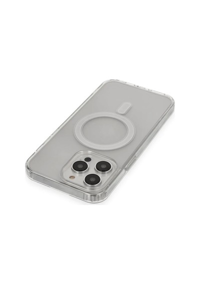 İphone 14 Pro Max Uyumlu Kılıf Matte Şeffaf Magneticsafe - Şeffaf