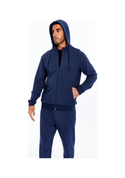 AR-MA Arma Erkek Slim Fit Interlok Kapüşonlu Sweatshirt Yandan Gizli Fermuarlı Cepli K30324989702 İndigo-i1 AR-MA Arma Erkek Slim Fit Interlok Kapüşonlu Sweatshirt Yandan Gizli Fermuarlı Cepli K30324989702 İndigo-i1