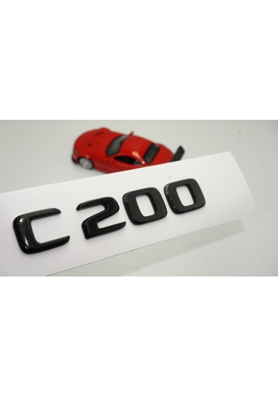 C 200 Bagaj Parlak Siyah ABS 3M 3D Yazı Logo