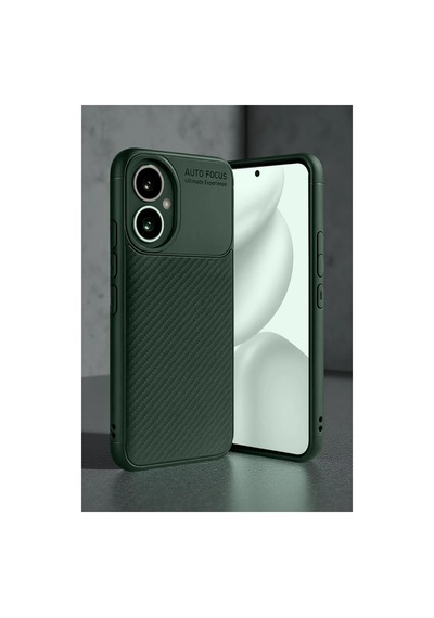 Honor 400 Kılıf Auto Focus Karbon Kapak - Koyu Yeşil Koyu Yesil