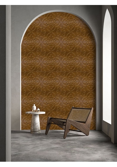 3 Boyutlu Duvar Paneli Kabartmalı Solo Desen Pvc 41x41 Cm/ 6 Adet /1 M² Altın Meşe