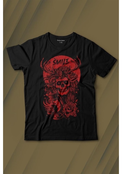 Kendim Seçtim Smile Skull Urban Street Culture Kuru Kafa 2k Baskılı Tişört Çocuk T-shirt 001