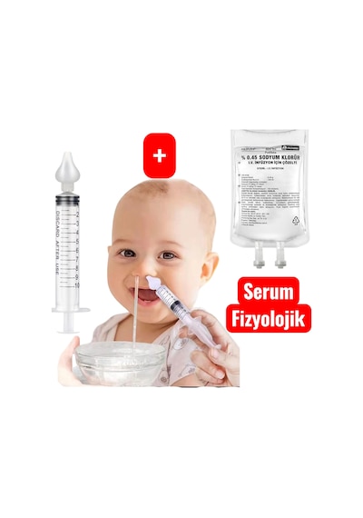 Hangzhou 1 Adet Burun Temizleme Şırıngası Silikon Başlıklı+yedek Başlık+500 Ml Yıkama Sıvısı