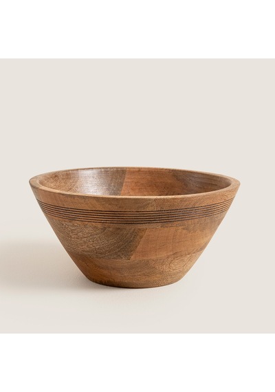 Raye Ahşap Sunum Kasesi 25x25x11 Cm Natural Naturel