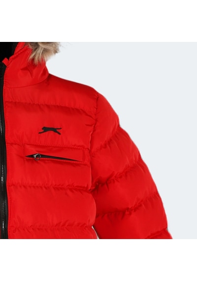 Slazenger  CALISTO NEW Çocuk Kapüşonlu Şişme Kırmızı Mont & Kaban