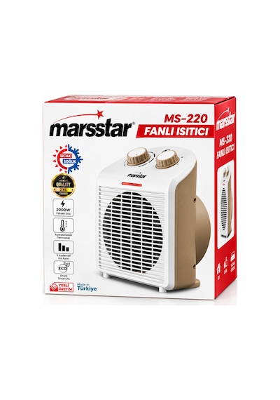 Marsstar MS-220 Turbo Fanlı Elektrikli Sıcak Ve Soğuk Isıtıcı