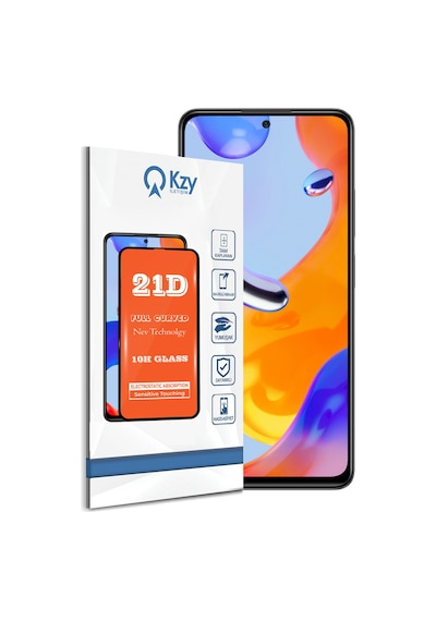 Xiaomi Redmi Note 11 Pro ile Uyumlu Tam Kaplayan 21D Temperli Ekran Koruyucu Cam