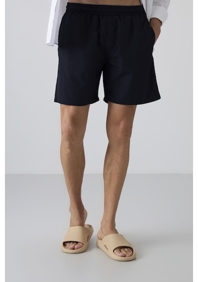 Tommylife Lacivert Hızlı Kuruyan Standart Fit Erkek Deniz Şortu - 81237