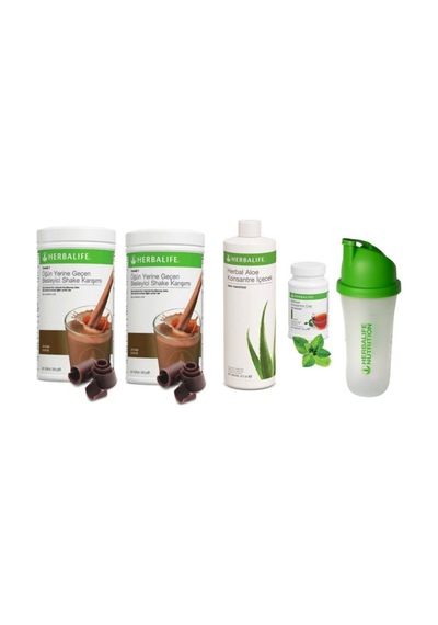 Çikolata Shake 2 Adet - Bitkisel Kontsantre Çay 50 Gr - Aloe Vera - Başlangıç Seti