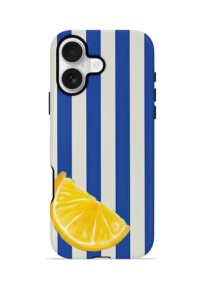 Apple iPhone Uyumlu 17 Vorian Çift Katmanlı Magsafe Kılıf Lemon Coast Stripe