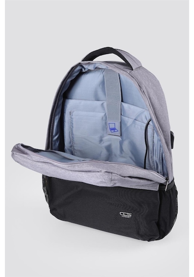 Ççs 51471 Unisex Laptop Bölmeli Çok Gözlü Seyahat Business Gri Sırt Çantası Gri