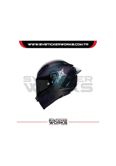 Haç Sticker Kask Sticker Kasklar Uyumlu Tek Yön 1 Adet Beyaz